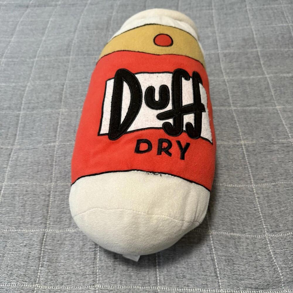 Simpsons Duff Beer Can 10” Plush Stuffed Pillow Universal Studios Duff Lite